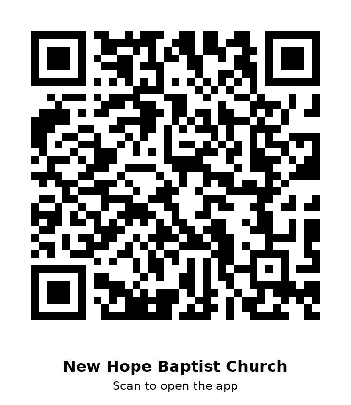 QR code for the New Hope Baptist Church app